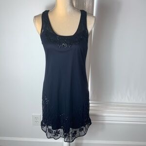 American Eagle NWT Navy Cocktail/Semi-Formal Beaded Sleeveless Dress Size Small